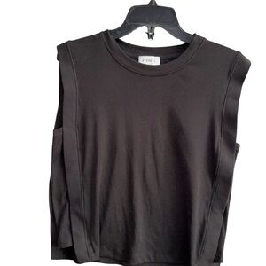 Evereve Classic Black Muscle T-Shirt Size Small